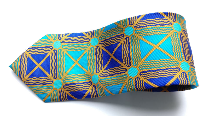 Dinsi Okondor Silk Necktie - Squaro design